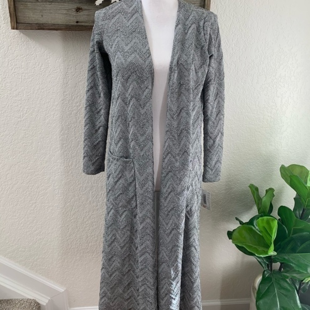 Lularoe Sarah elegant‎ collection duster metallic S
